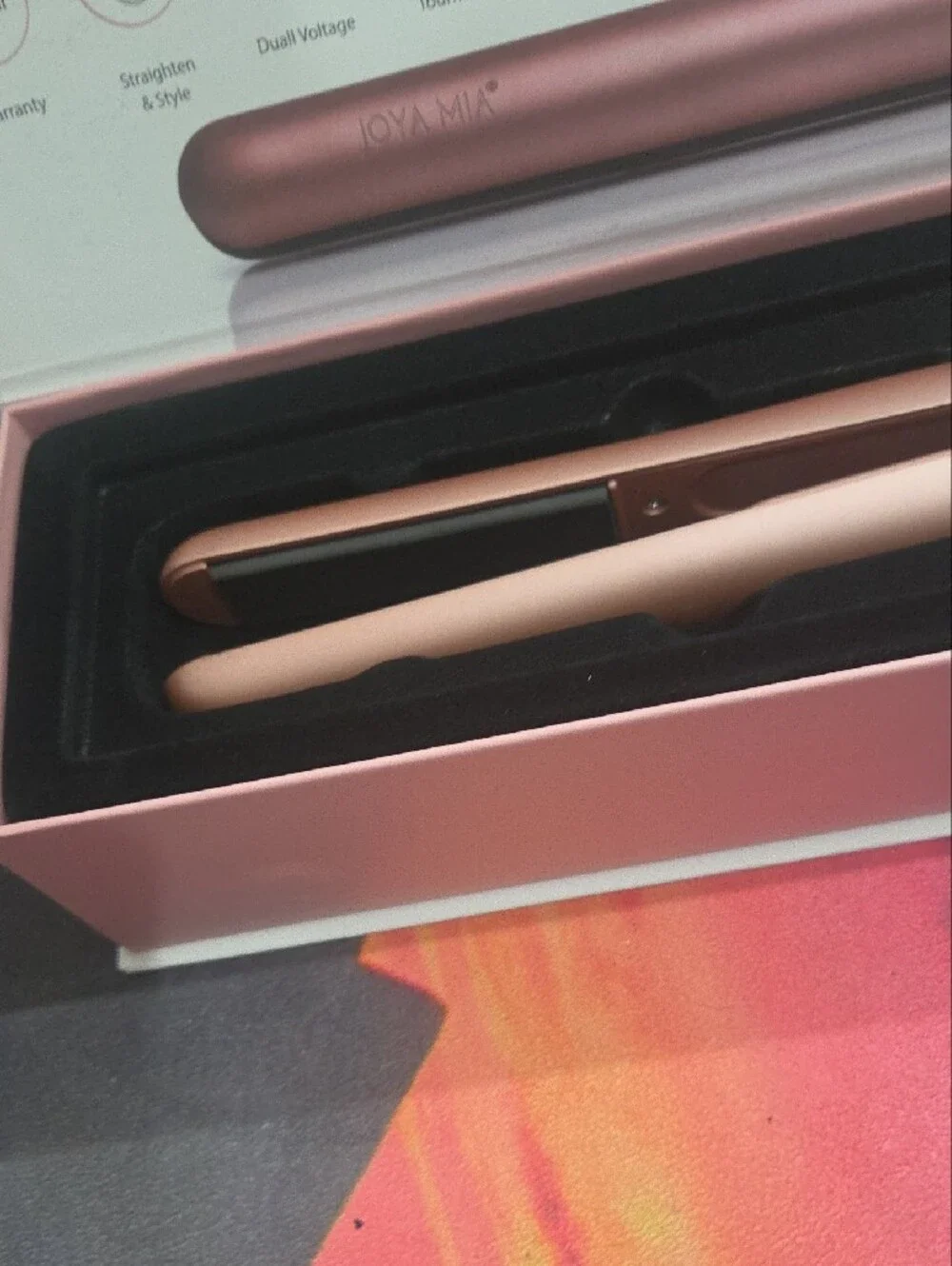 Joya Mia Diva Rose Gold Hair Straightener - Sleek Styling